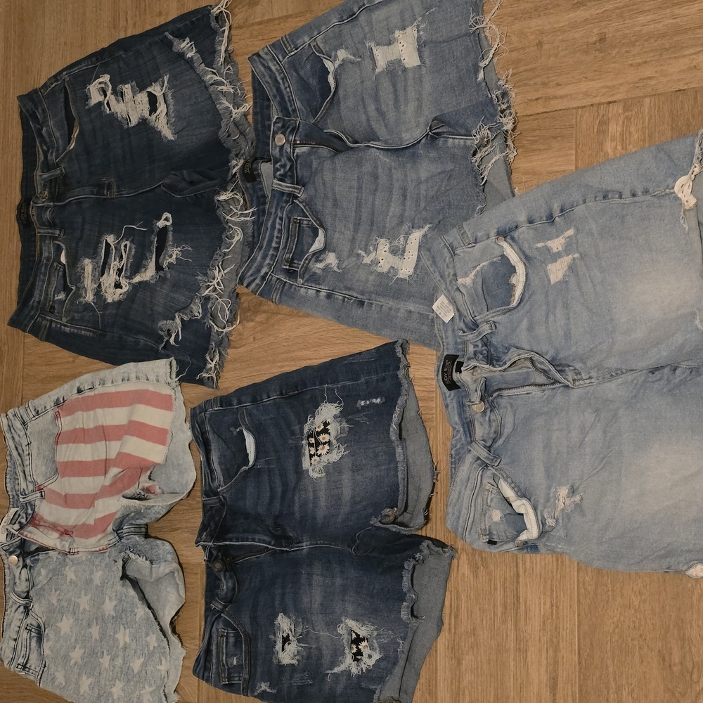 Distressed Denim Shorts Collection
